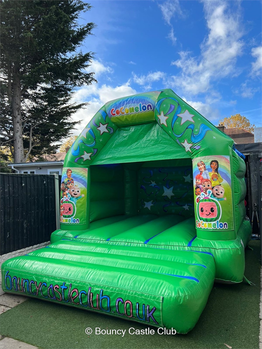 Cocomelon Bouncy Castle Hire | Green Kids Party Inflatable