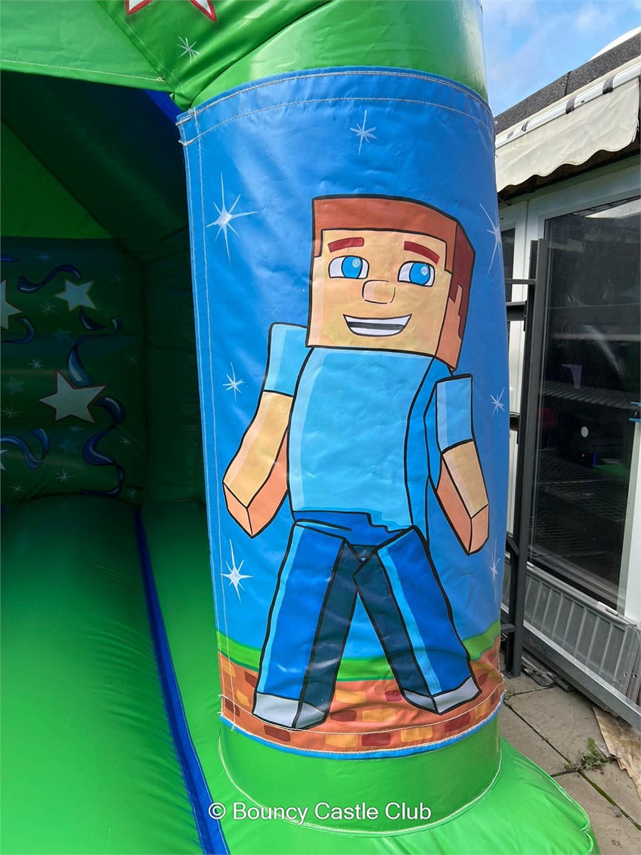 Minecraft Inflatable castle Hire, Minecraft Combo Bouncy Castle Hire
